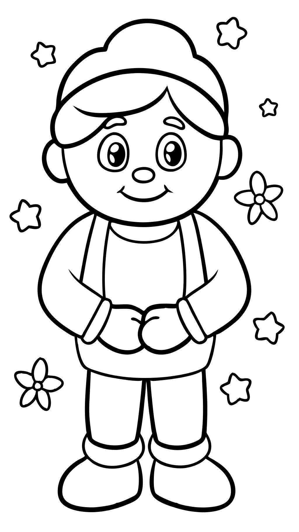 shy guy coloring page